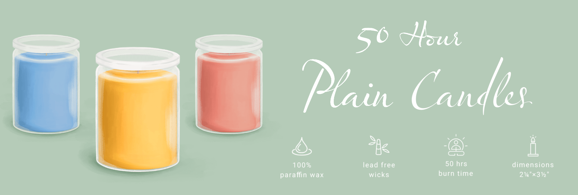 50 Hour Plain Candles